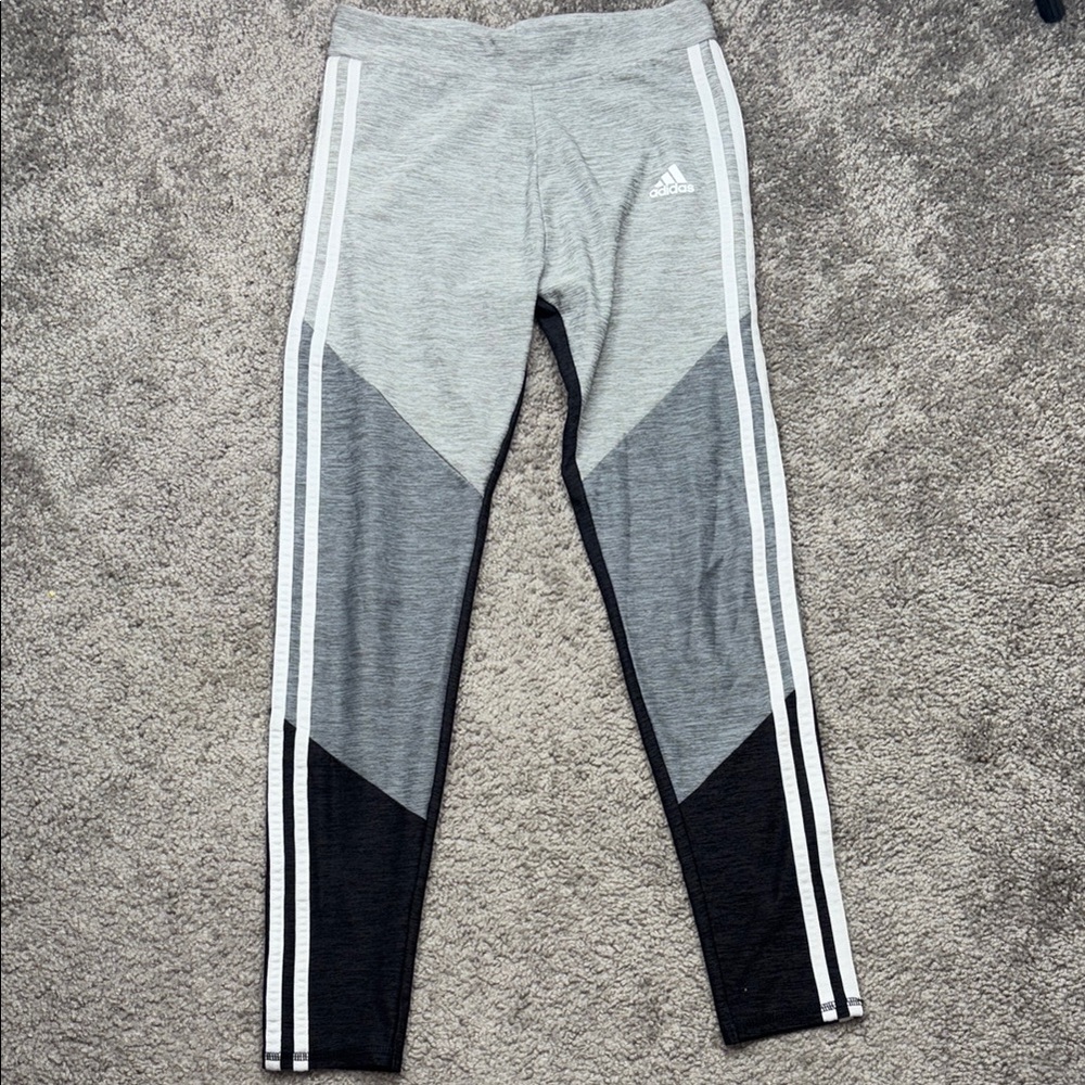Adidas Kids Leggings in Gray and Black size‎ 14